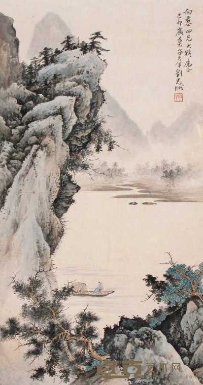 刘子久 己卯（1939年）作 山水 立轴 57×30cm